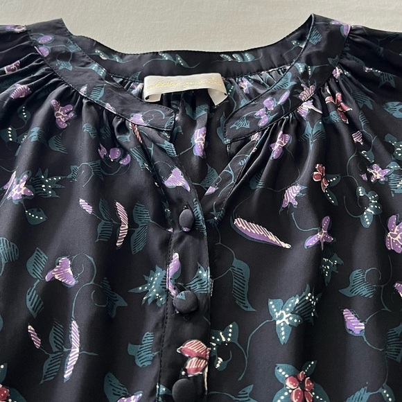 Natalie Martin Renata Blouse in Lotus Print Nero - Picture 12 of 16